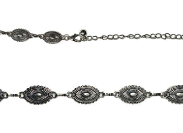 Whistle Vintage Ethnic Chain Silver Belt
